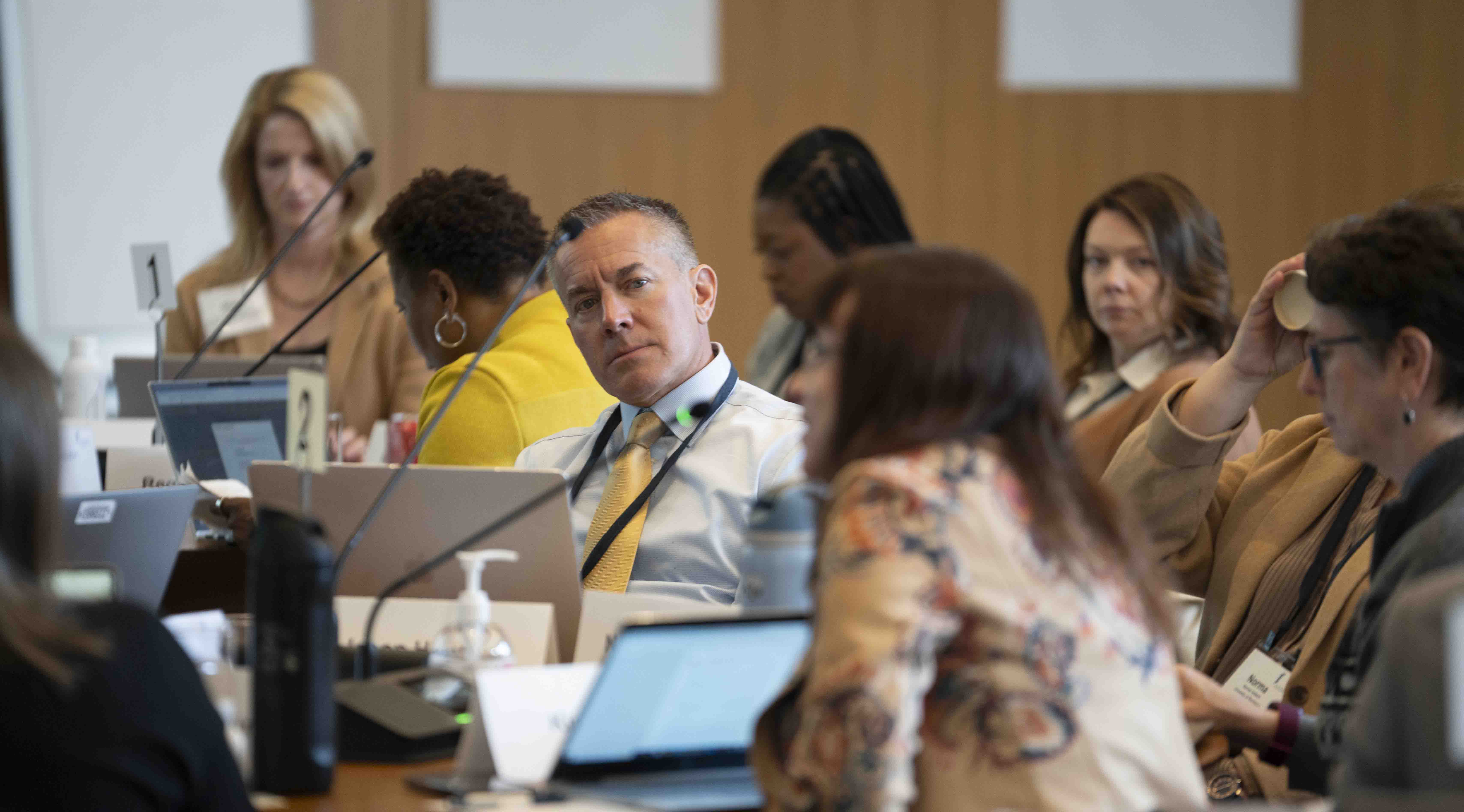 A group of participants in a leadership course.