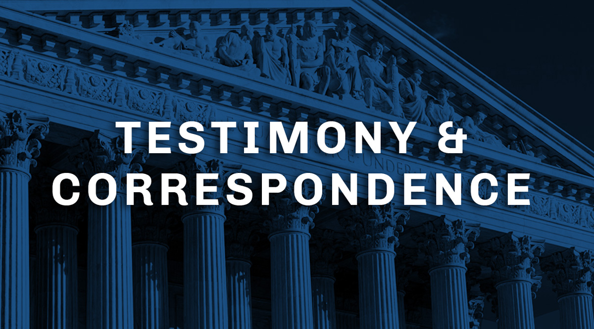 testimony and correspondence graphic