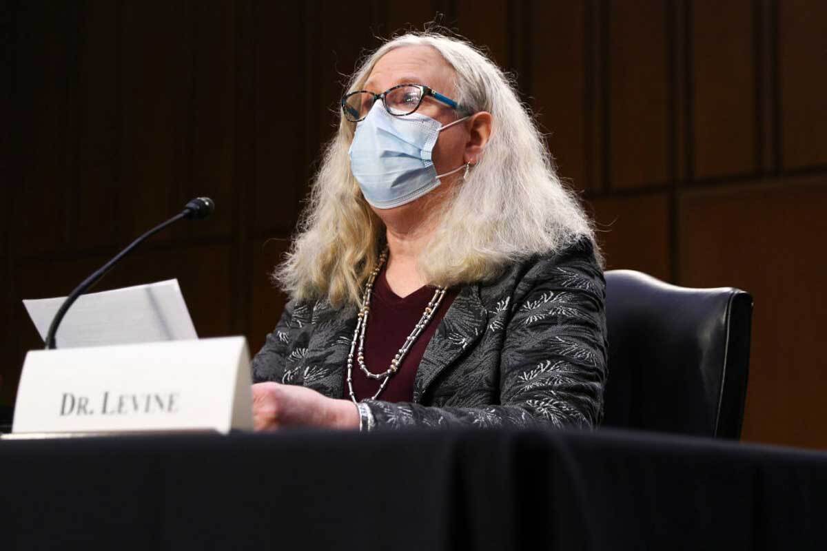 Levine at hearing desk
