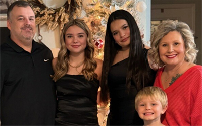 Harry Blanton with his family