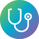 A stethoscope icon