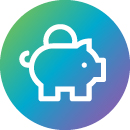 A piggy bank icon