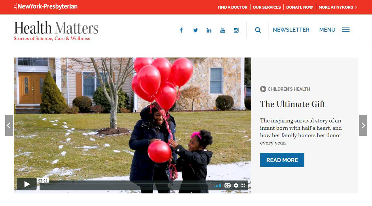 HealthMatters_NYPH_ElectronicB website screenshot
