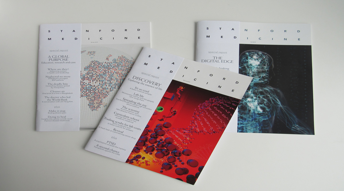 \StanfordMedicine_printanddigitalpublishingB3 three magazine covers