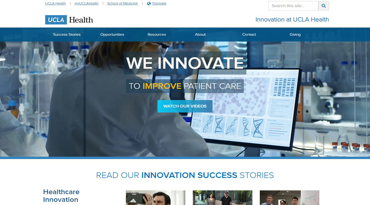 UCLAHealthInnovation_ElectronicB website screenshot