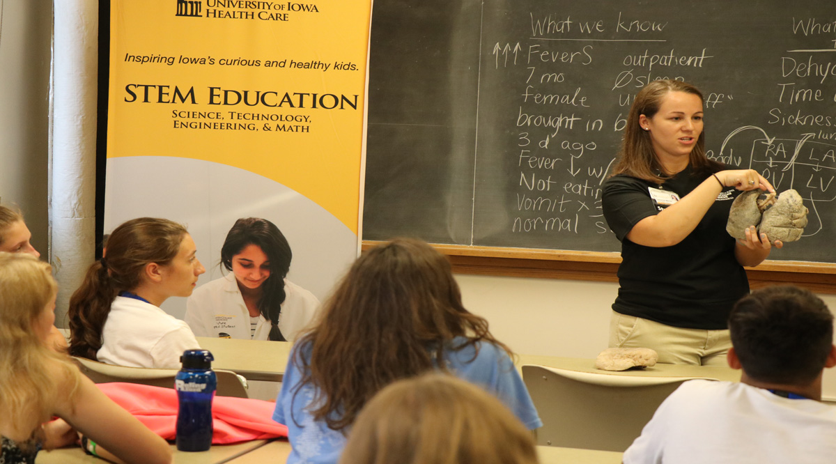 UniversityofIowaHometown_shoestring2 woman teaching a class
