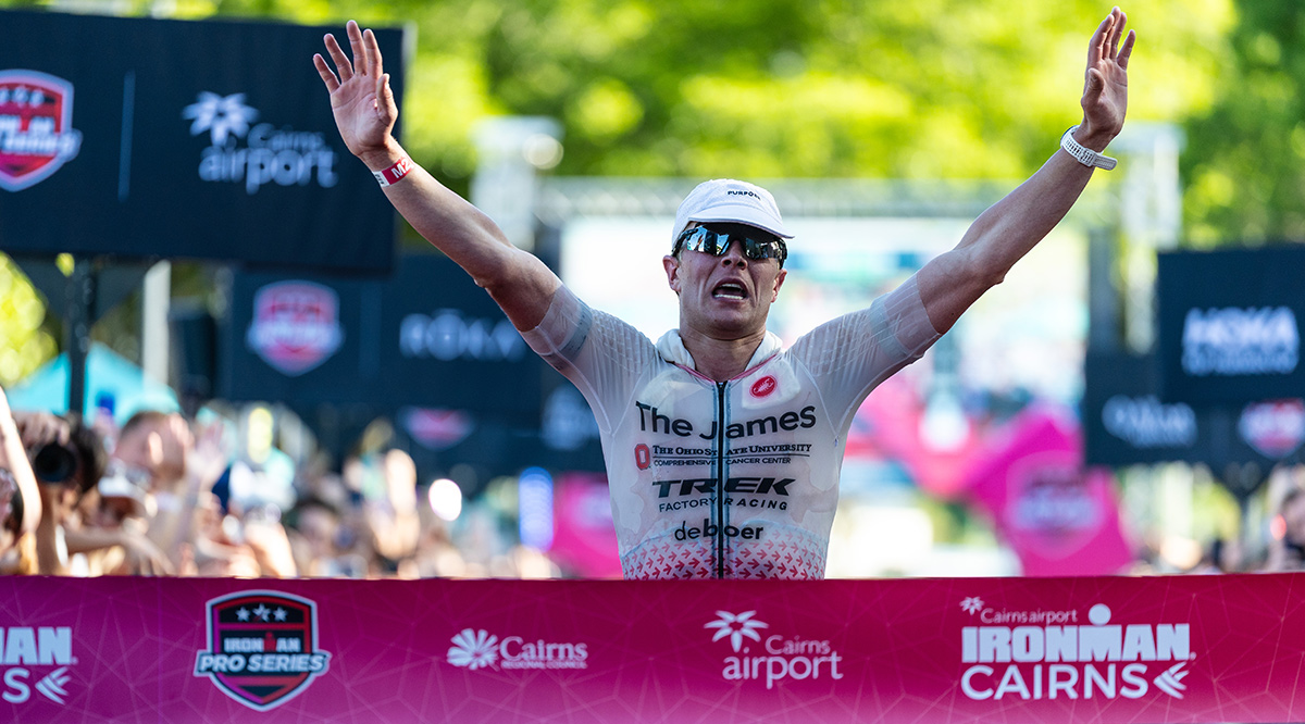 Pushing his limits: Medical student Matthew Marquardt goes for the podium at the Ironman World Championship