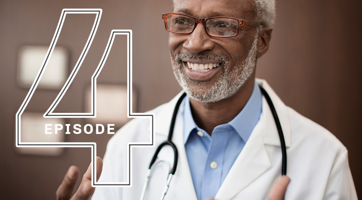 A senior African American doctor