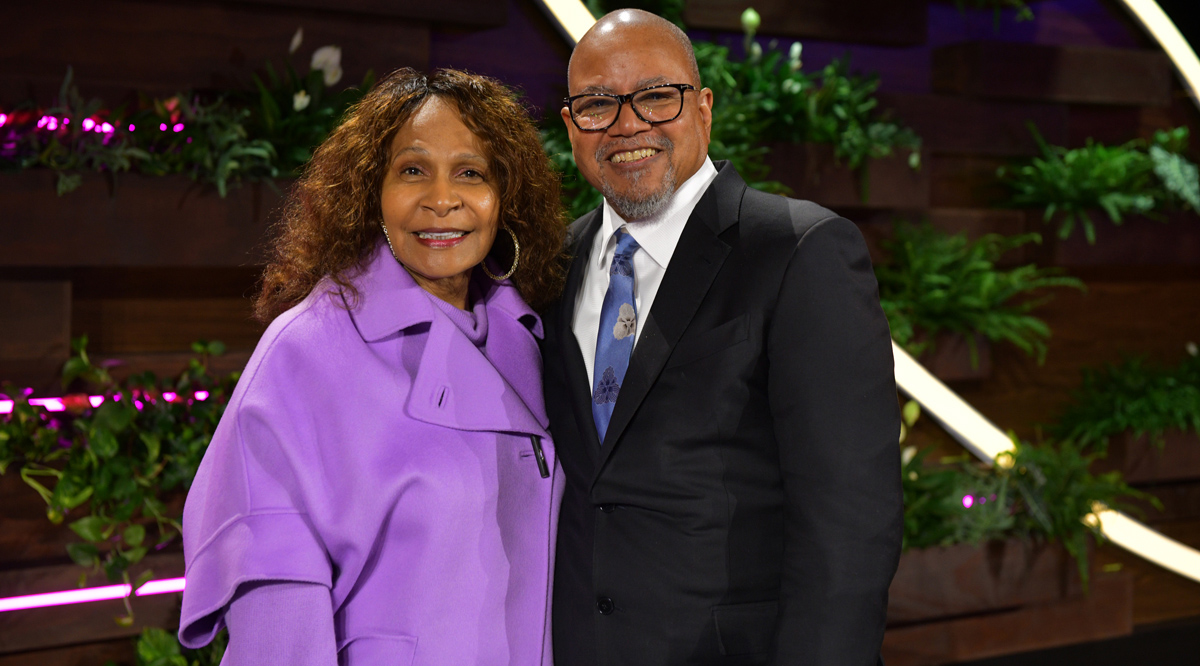 AAMC Board Chair Kirk Calhoun, MD, poses with his wife during Learn Serve Lead 2022