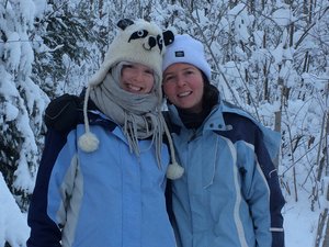 Dr. Whelan (right) snow shoeing in Wisconsin with her daughter Alyssa Hartel. Photo: Alison Whelan Dr. Whelan (right) snow shoeing in Wisconsin with her daughter Alyssa Hartel.