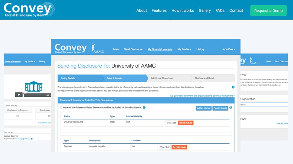 sending disclosure in convey