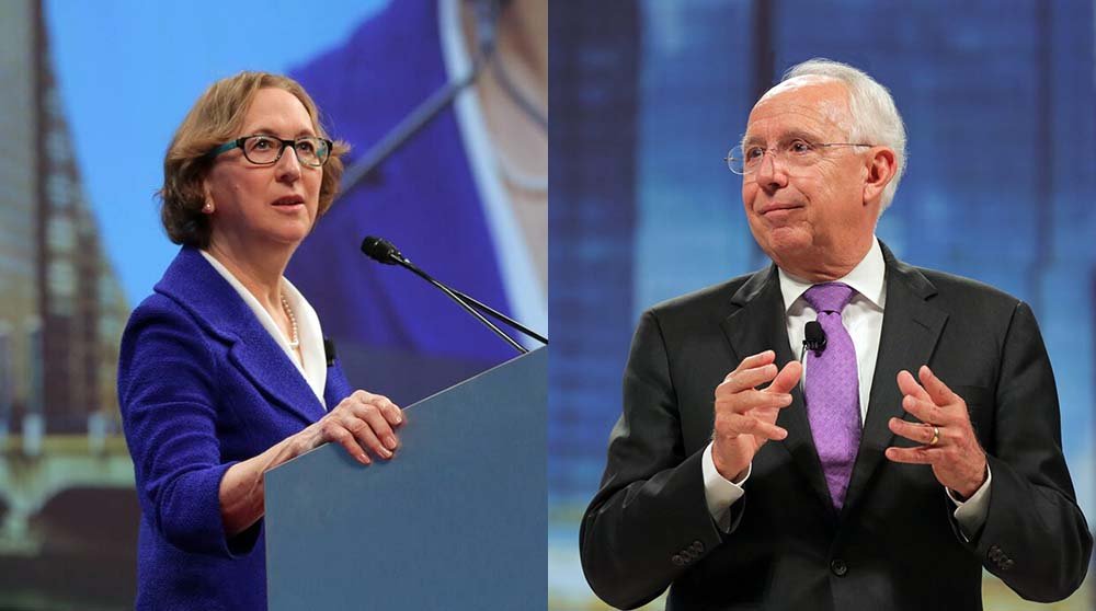 In the annual leadership plenary at Learn Serve Lead 2017, Marsha D. Rappley, MD, and Darrell G. Kirch, MD, addressed more than 4,500 attendees from the nation’s medical schools and teaching hospitals. Darrell G. Kirch, MD, and Marsha D. Rappley, MD