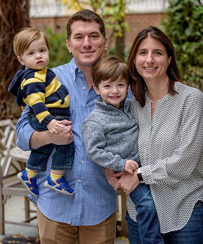Lisa Roth, MD, with her husband and children