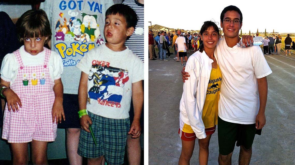 Alexis and Noah Beery as children and teenagers. Photo: Retta Beery Noah and Alexis Beery as children and teenagers.
