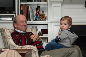 Dr. McKinney with his grandson. Photo: Ross McKinney Dr. McKinney with his grandson.