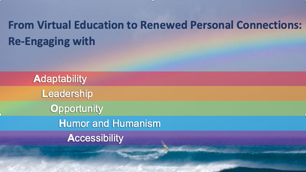 From Virtual Education to Renewed Personal Connections: Re-Engaging with Adaptability, Leadership, Opportunity, Humor and Humanism, and Accessibility