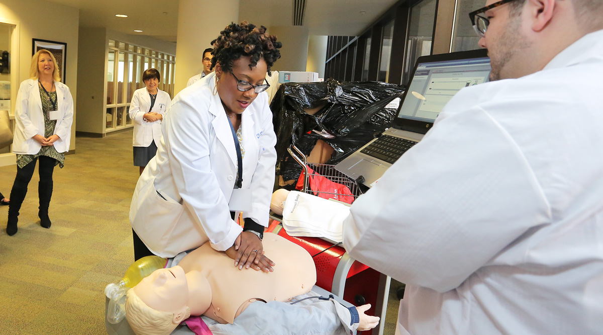 Medical science professionals working in a laboratory