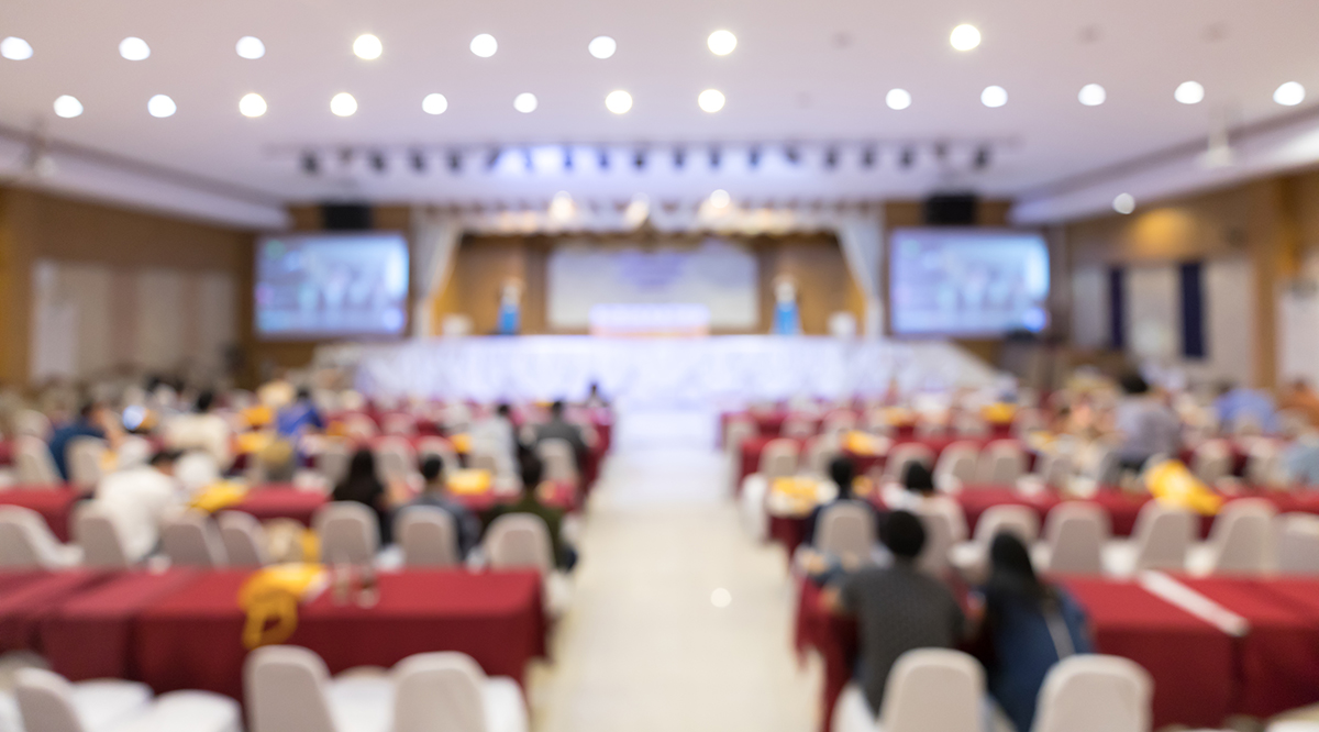 Blurred soft of audience in a seminar or meeting