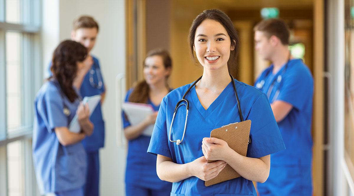 female in scrubs