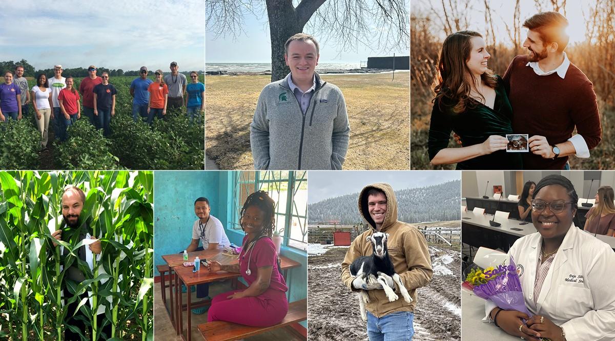 Collage of students for Match Day