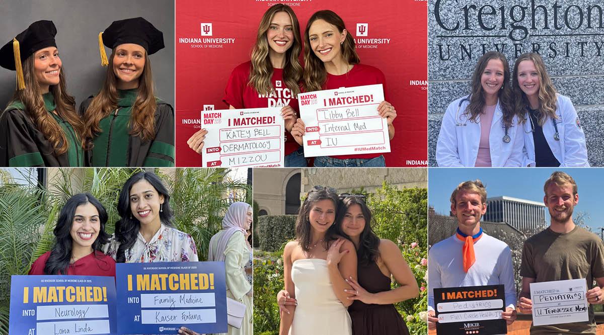 Clockwise from top left: Julia and Sofia Steger; Katey and Libby Bell; Nicole and Hannah Rud; Aavaisra and Kashmaila Ali; Samantha and Allison Epstein; Christian and Palmer Casteel