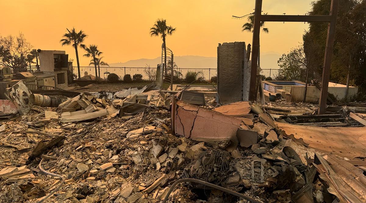 Ashraf Elsayegh’s home that was destroyed during the Palisades Fire in Los Angeles on Jan. 7, 2025.