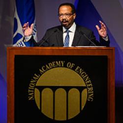 Dr. Pettigrew speaks at the National Academy of Engineering annual meeting in 2019.