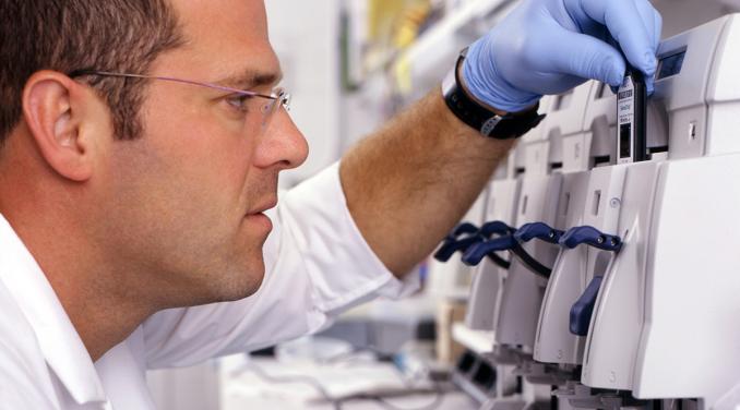 NIH researcher in laboratory