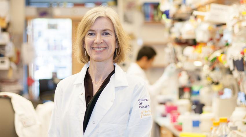 Jennifer Doudna, PhD, pictured in her lab at the University of California, Berkeley, and the Innovative Genomics Institute. Courtesy of IGI/UC Berkeley.