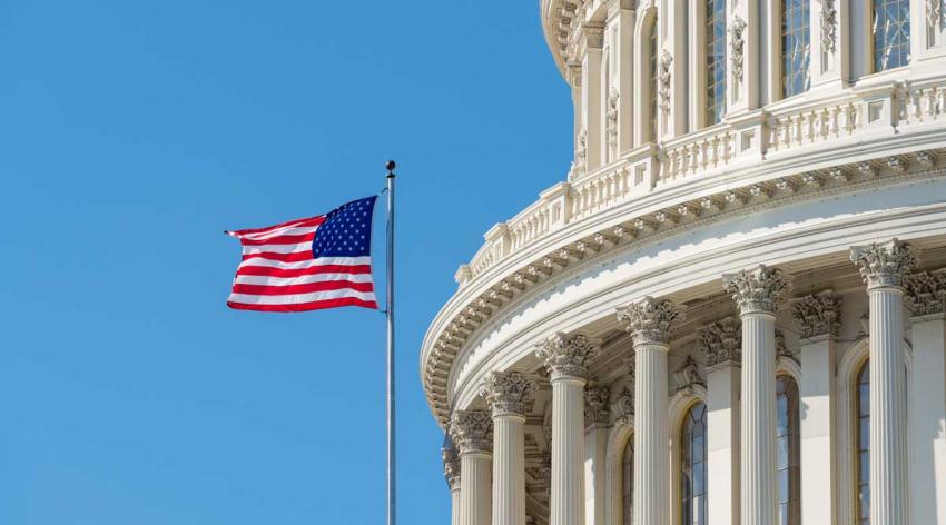 capitol and flag