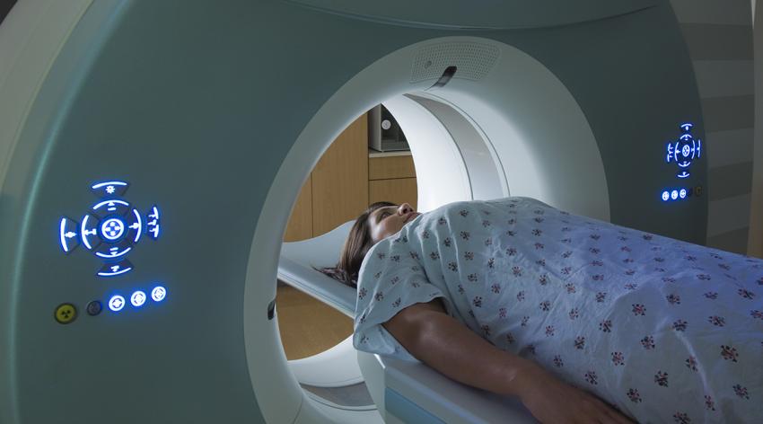 patient in a ct scanner