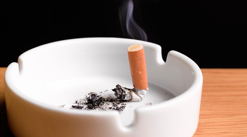 Cigarette butt in ahstray
