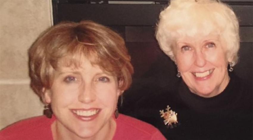 Cynthia Cooper, MD, with her mother, Carol Johnson Cooper, before the Harvard Medical School educator found herself in the role of doctor-daughter.