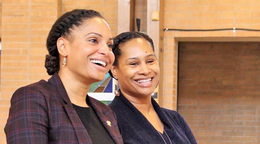 MalikaFairAndSister The author and her sister Denise Fair, MPH, MBA, chief public health officer at the Detroit Health Department, attend services at their church, which has been hit hard by COVID-19