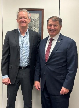 Time Ridgeway, MD and Sen. Mike Rounds smiling